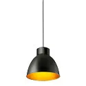 Pendant luminaire PARA DOME E27, black