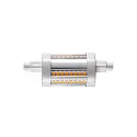 LED Lyskilde QT DE12 R7S 78mm, 9W, 3000K, CRI90, 330°, gennemsigtig