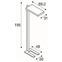 SLV Floor lamp WORKLIGHT, 79W, 4000K, 80°, black