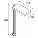 SLV Table lamp WORKLIGHT, 79W, 4000K, 80°, black