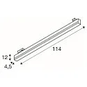 SLV 3-faset spot SIGHT TRACK, CCT 37W, 3000/4000K, 3000lm, IP20, sølv