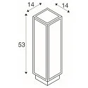 SLV LED Standerlampe QUADRULO, 7W, 3000K, antracit/hvid