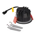 SLV LED Ceiling recessed luminaire NUMINOS® XS, 2700K, 55°, black/chrome