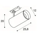 SLV LED 3-faset spot NUMINOS® XL PHASE, 36W, 3000K, 36°, hvid / sort