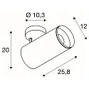 SLV LED Loftlampe NUMINOS® SPOT DALI XL, 36W, 4000K, 36°, sort