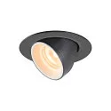 LED Loft Indbygningslampe NUMINOS® GIMBLE XS, 2700K, 20°, sort/hvid