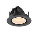 SLV LED Ceiling recessed luminaire NUMINOS® GIMBLE XS, 2700K, 20°, black/white