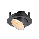 SLV LED Ceiling recessed luminaire NUMINOS® GIMBLE XS, 2700K, 20°, black/white