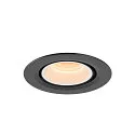SLV LED Ceiling recessed luminaire NUMINOS® GIMBLE XS, 2700K, 20°, black/white