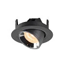 SLV LED Ceiling recessed luminaire NUMINOS® GIMBLE XS, 2700K, 20°, black/chrome