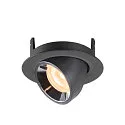 SLV LED Ceiling recessed luminaire NUMINOS® GIMBLE XS, 2700K, 40°, black/chrome
