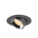 SLV LED Ceiling recessed luminaire NUMINOS® GIMBLE XS, 2700K, 40°, black/chrome