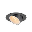 SLV LED Loft Indbygningslampe NUMINOS® GIMBLE XS, 2700K, 55°, sort/hvid