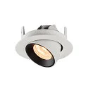 SLV LED Ceiling recessed luminaire NUMINOS® GIMBLE XS, 2700K, 20°, white/black
