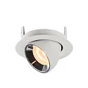 SLV LED Loft Indbygningslampe NUMINOS® GIMBLE XS, 2700K, 20°, hvid/chrom