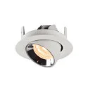SLV LED Ceiling recessed luminaire NUMINOS® GIMBLE XS, 2700K, 40°, white/chrome