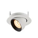 SLV LED Loft Indbygningslampe NUMINOS® GIMBLE XS, 2700K, 55°, hvid/sort
