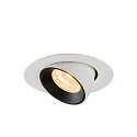 SLV LED Loft Indbygningslampe NUMINOS® GIMBLE XS, 2700K, 55°, hvid/sort