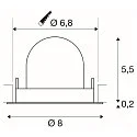 SLV LED Ceiling recessed luminaire NUMINOS® GIMBLE XS, 3000K, 40°, black/white
