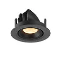 SLV LED Ceiling recessed luminaire NUMINOS® GIMBLE XS, 3000K, 55°, black