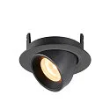 SLV LED Ceiling recessed luminaire NUMINOS® GIMBLE XS, 3000K, 55°, black