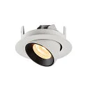SLV LED Ceiling recessed luminaire NUMINOS® GIMBLE XS, 3000K, 20°, white/black
