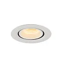 SLV LED Loft Indbygningslampe NUMINOS® GIMBLE XS, 3000K, 20°, hvid