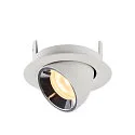 SLV LED Loft Indbygningslampe NUMINOS® GIMBLE XS, 3000K, 40°, hvid/chrom