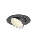 SLV LED Loft Indbygningslampe NUMINOS® GIMBLE XS, 4000K, 55°, sort/hvid