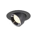 LED Loft Indbygningslampe NUMINOS® GIMBLE XS, 4000K, 55°, sort/chrom