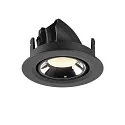 SLV LED Ceiling recessed luminaire NUMINOS® GIMBLE XS, 4000K, 55°, black/chrome