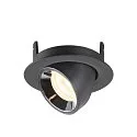 SLV LED Ceiling recessed luminaire NUMINOS® GIMBLE XS, 4000K, 55°, black/chrome
