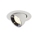 LED Ceiling recessed luminaire NUMINOS® GIMBLE XS, 4000K, 40°, white/chrome