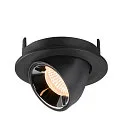 SLV LED Loft Indbygningslampe NUMINOS® GIMBLE S, 2700K, 55°, sort/chrom