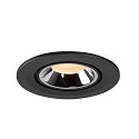 SLV LED Loft Indbygningslampe NUMINOS® GIMBLE S, 2700K, 55°, sort/chrom