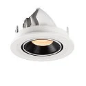 SLV LED Loft Indbygningslampe NUMINOS® GIMBLE S, 2700K, 55°, hvid/sort