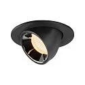 LED Loft Indbygningslampe NUMINOS® GIMBLE S, 3000K, 55°, sort/chrom