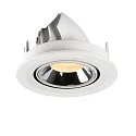 SLV LED Ceiling recessed luminaire NUMINOS® GIMBLE S, 3000K, 20°, white/chrome