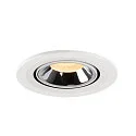 SLV LED Loft Indbygningslampe NUMINOS® GIMBLE S, 3000K, 55°, hvid/chrom