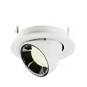 SLV LED Ceiling recessed luminaire NUMINOS® GIMBLE S, 4000K, 20°, white/chrome