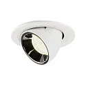 LED Loft Indbygningslampe NUMINOS® GIMBLE S, 4000K, 40°, hvid/chrom