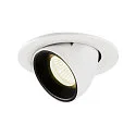 LED Loft Indbygningslampe NUMINOS® GIMBLE S, 4000K, 55°, hvid/sort