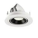 SLV LED Ceiling recessed luminaire NUMINOS® GIMBLE S, 4000K, 55°, white/black