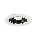 SLV LED Ceiling recessed luminaire NUMINOS® GIMBLE S, 4000K, 55°, white/black