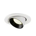 SLV LED Ceiling recessed luminaire NUMINOS® GIMBLE S, 4000K, 55°, white/black