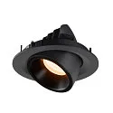 LED Ceiling recessed luminaire NUMINOS® GIMBLE M, 2700K, 20°, black