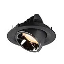 SLV LED Ceiling recessed luminaire NUMINOS® GIMBLE M, 2700K, 20°, black/chrome