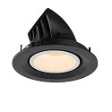 SLV LED Ceiling recessed luminaire NUMINOS® GIMBLE M, 2700K, 40°, black/white
