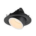 SLV LED Ceiling recessed luminaire NUMINOS® GIMBLE M, 2700K, 40°, black/white