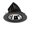 SLV LED Ceiling recessed luminaire NUMINOS® GIMBLE M, 2700K, 40°, black/chrome